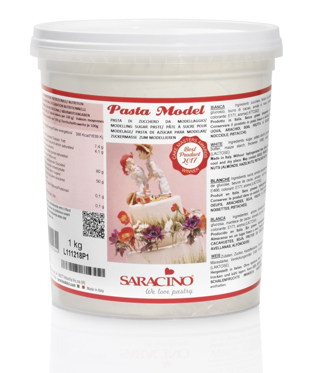 Pasta para modelar blanca 250 g - Sin gluten ✓ Saracino